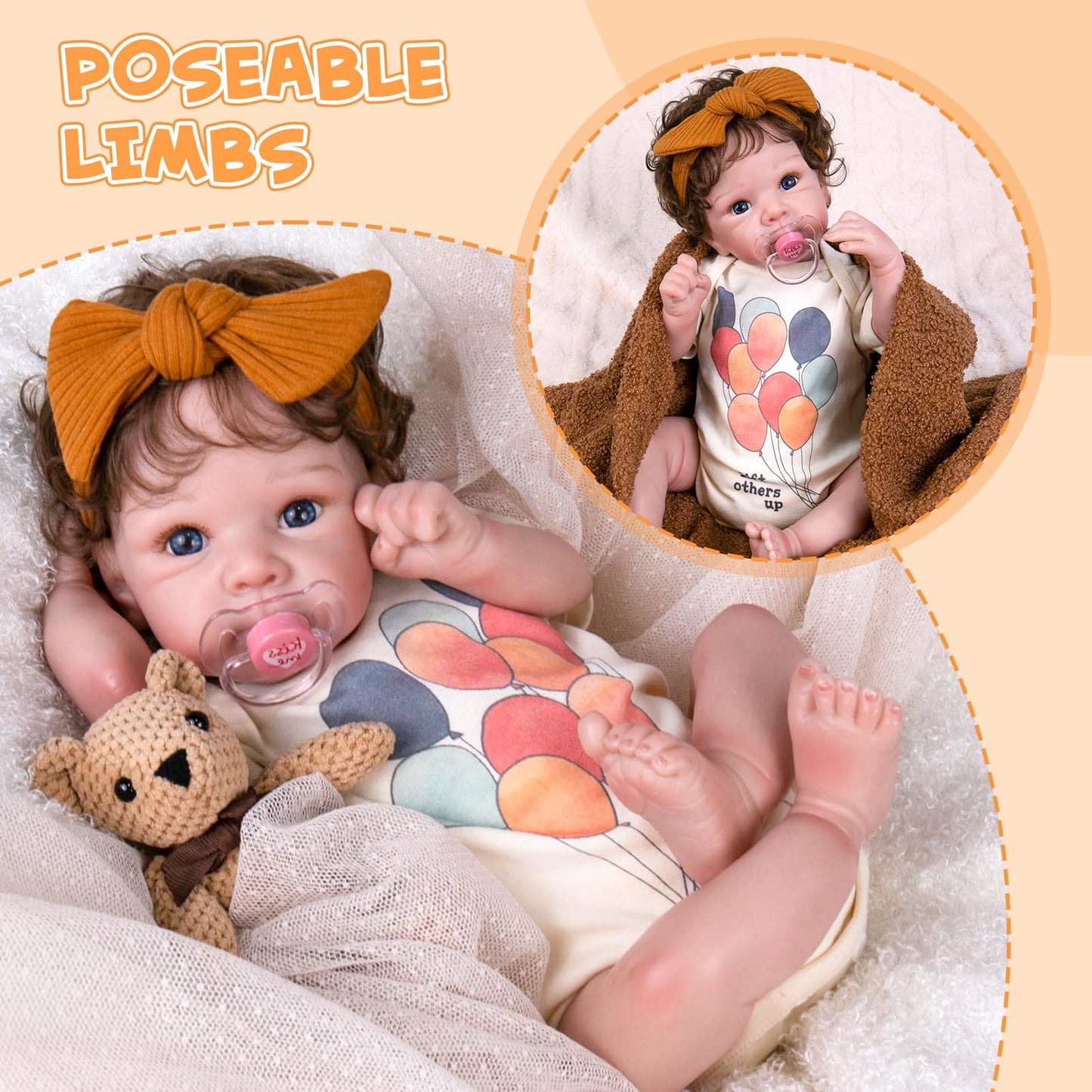 Aori Lifelike Reborn Baby Doll – 20-Inch Realistic Newborn Girl with Gift Box Set