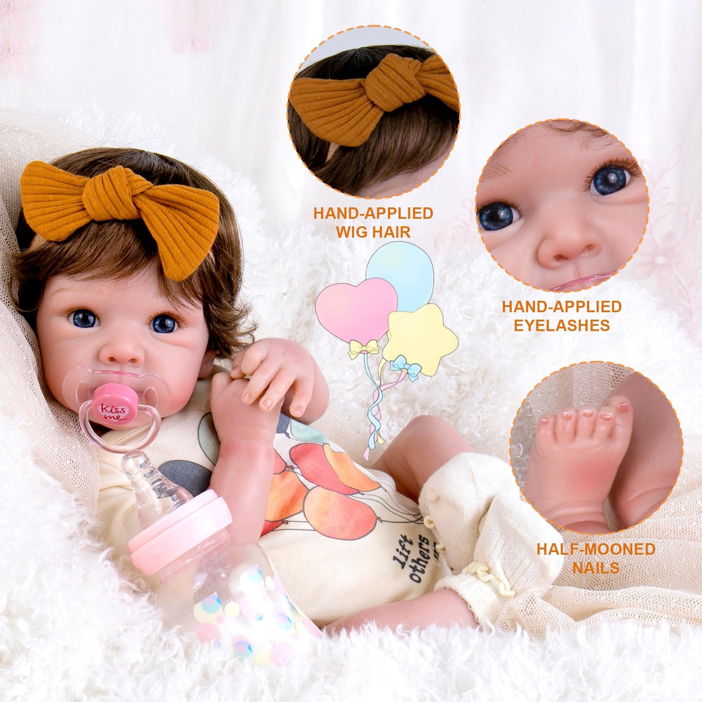 Aori Lifelike Reborn Baby Doll – 20-Inch Realistic Newborn Girl with Gift Box Set