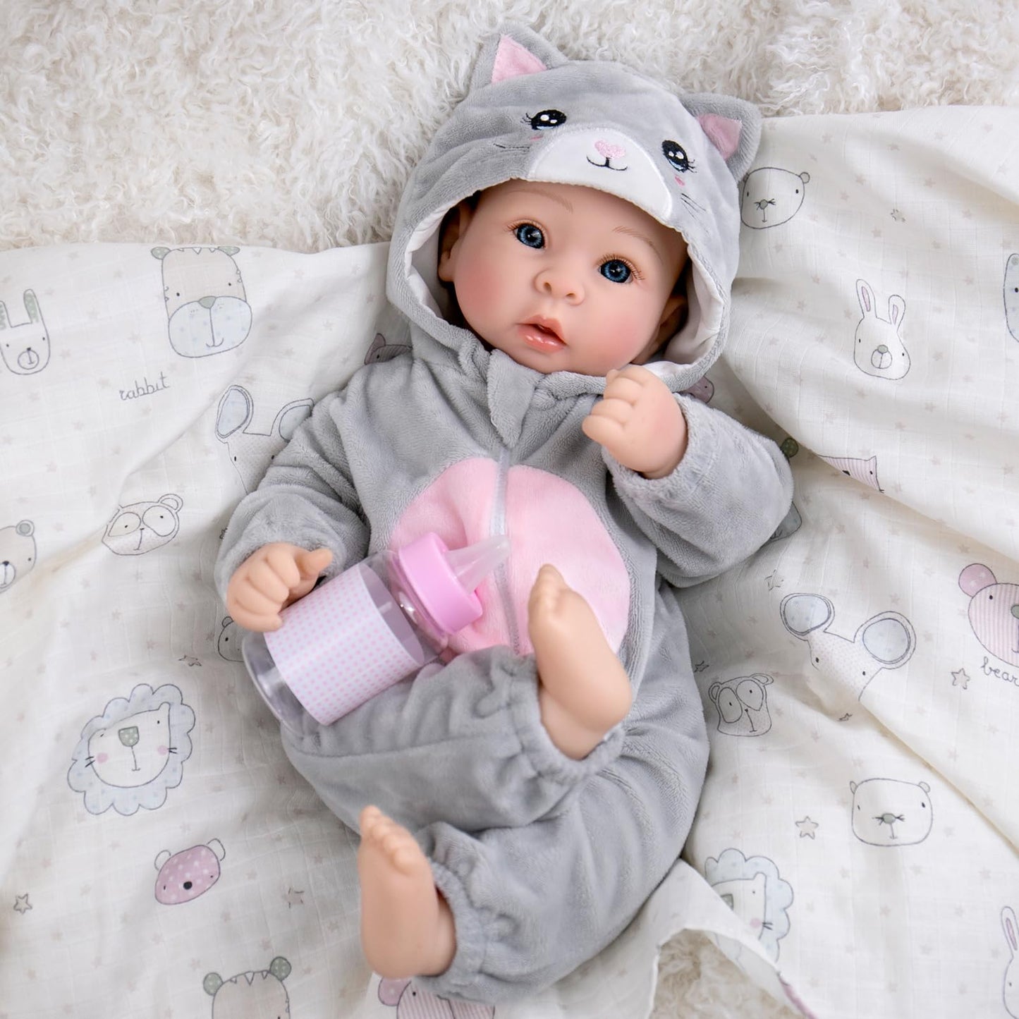 Aori Lifelike Baby Dolls - 17-Inch Realistic Baby Girl with Accessories | For Ages 3+