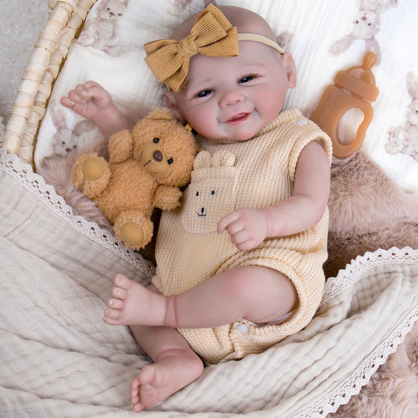 Aori Lifelike Reborn Baby Doll - 20-Inch Realistic Newborn Girl, Weighted & Poseable