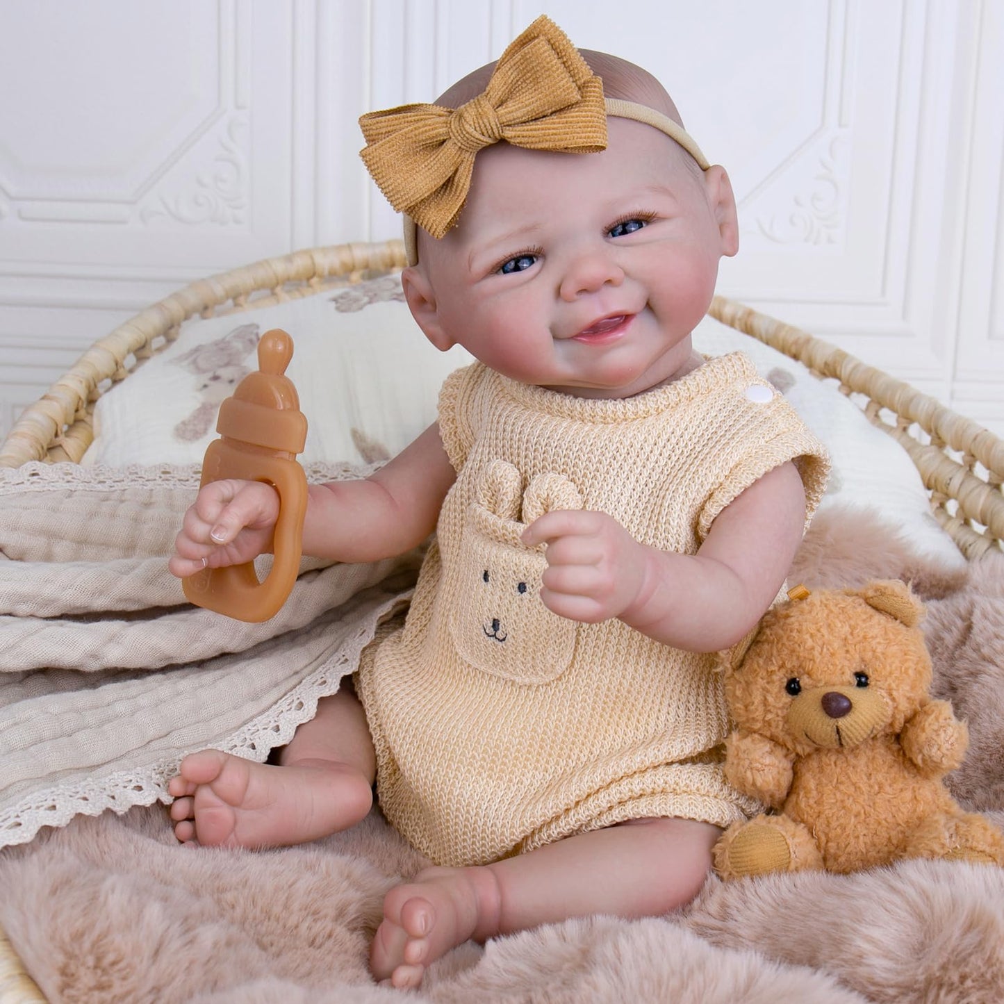 Aori Lifelike Reborn Baby Doll - 20-Inch Realistic Newborn Girl, Weighted & Poseable