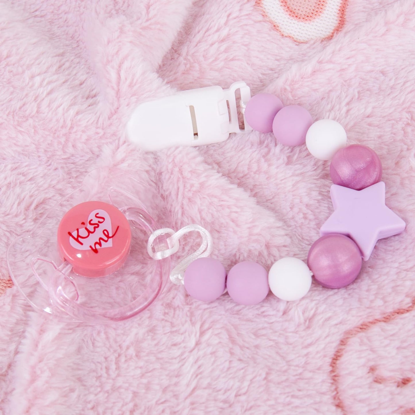 Aori Reborn Doll Magnetic Pacifier Clip Set – Purple