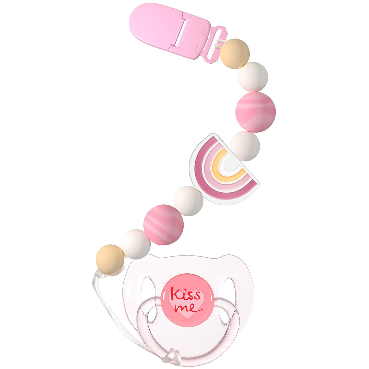Aori Magnetic Pacifier Clips for Reborn Dolls - Pink