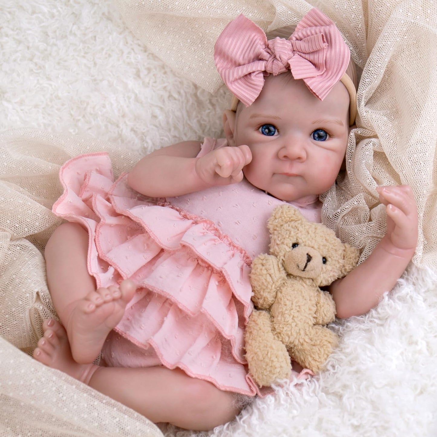 Aori Realistic Reborn Baby Dolls – 20-Inch Lifelike Newborn Girl with Poseable Limbs & Feeding Kit