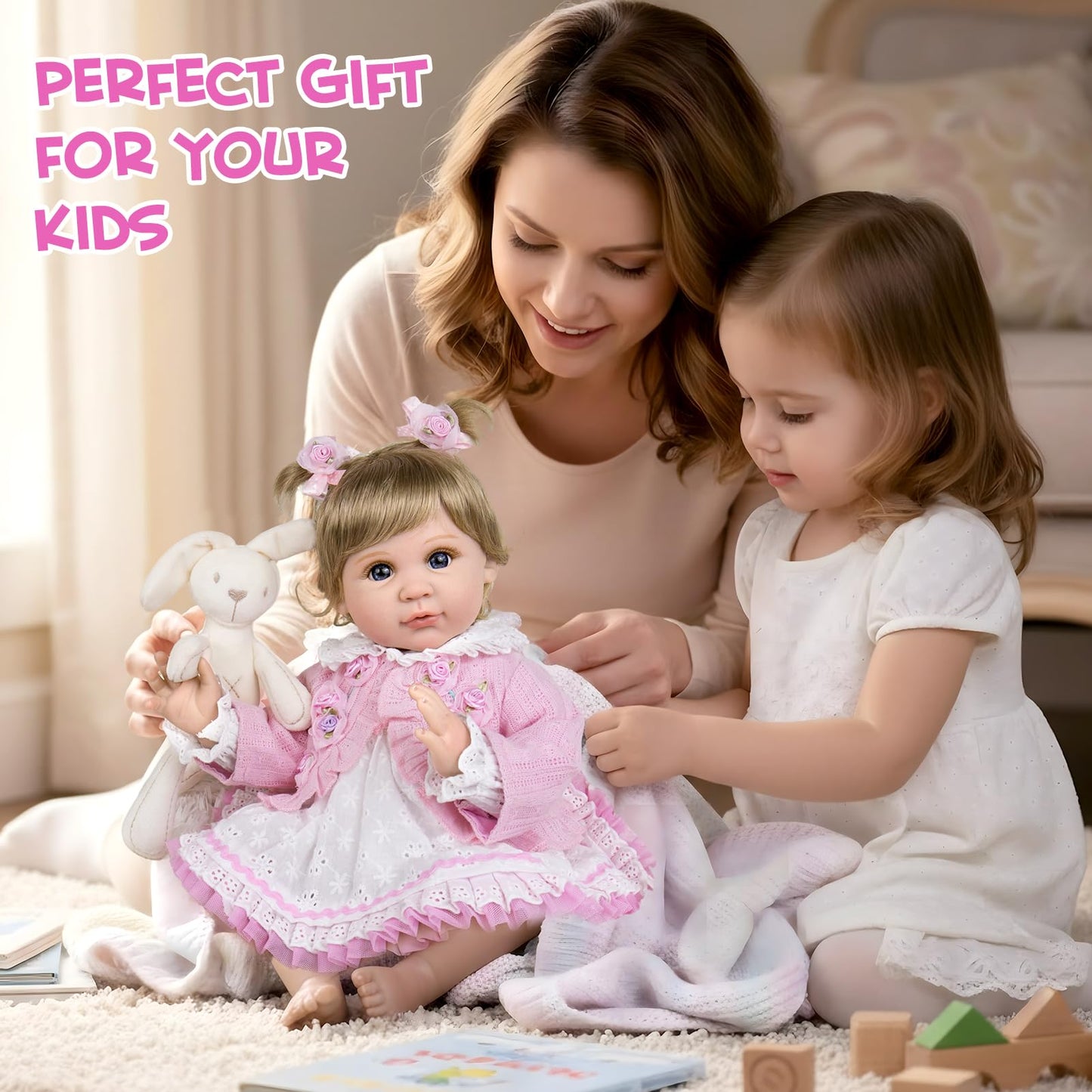 Aori Reborn Baby Dolls 22 Inch – Realistic Lifelike Baby Girl for Gift & Play