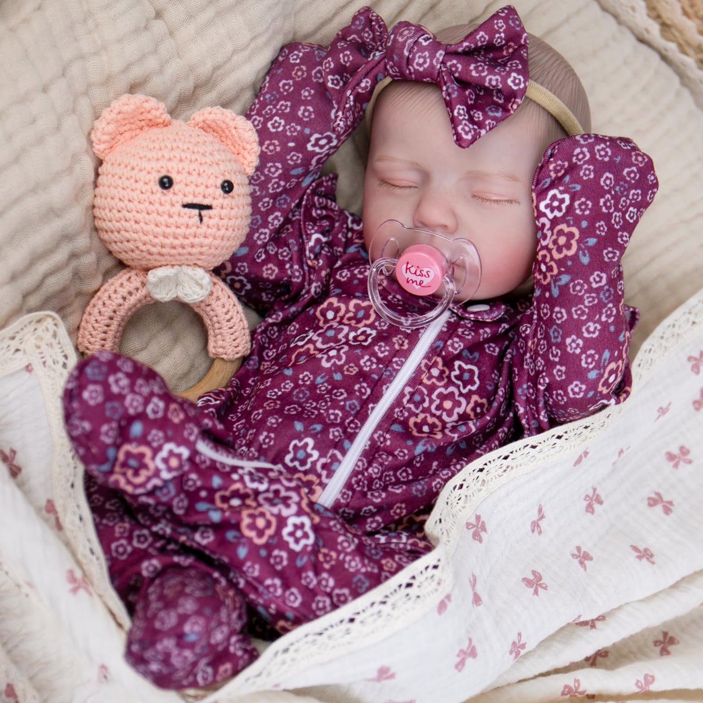 Aori 20 Inch Lifelike Reborn Baby Doll – Realistic Weighted Newborn Sleeping Girl with Outfit