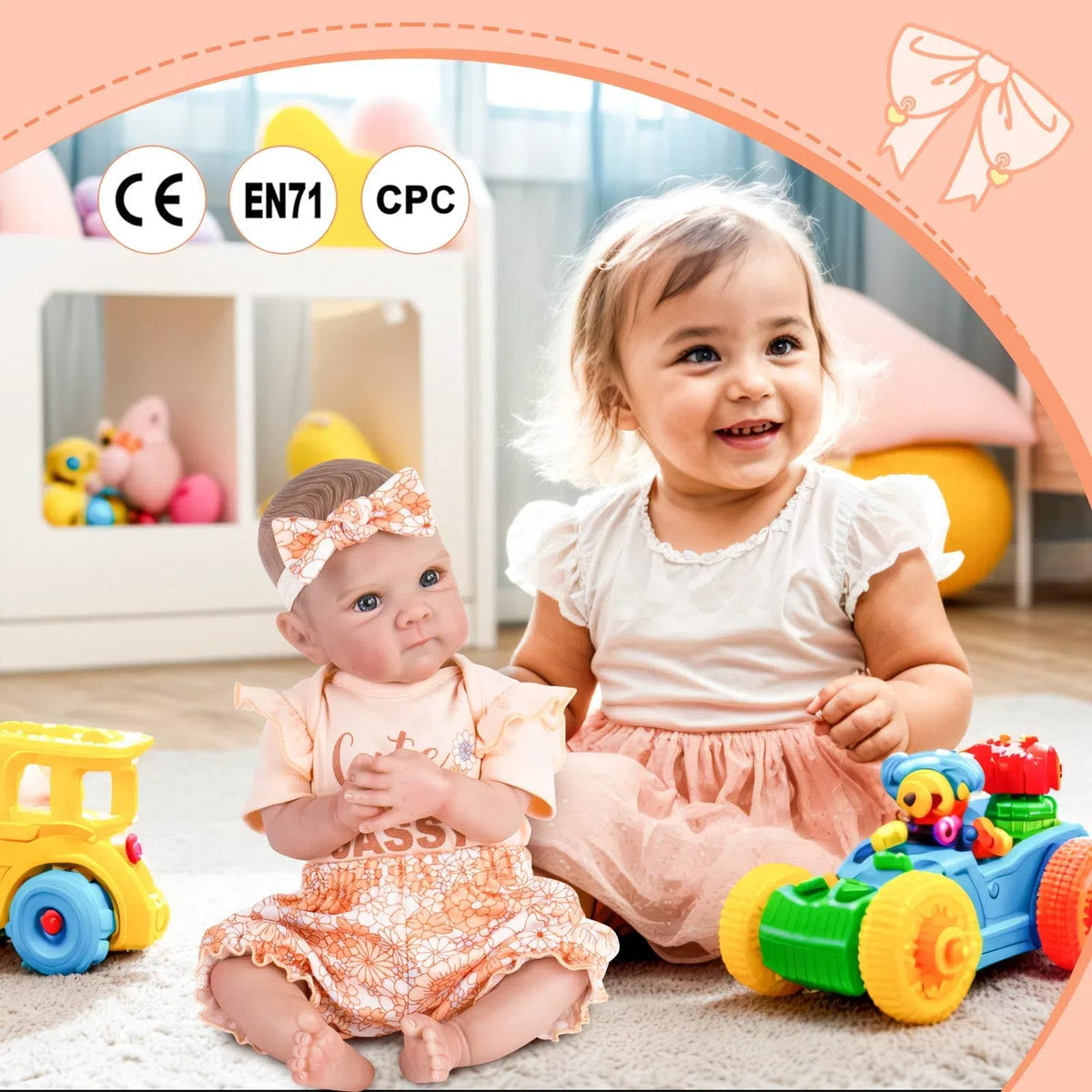 Aori Reborn Baby Doll Girl – 20-Inch Lifelike with Poseable Limbs & Feeding Kit | Gift for Kids 3+