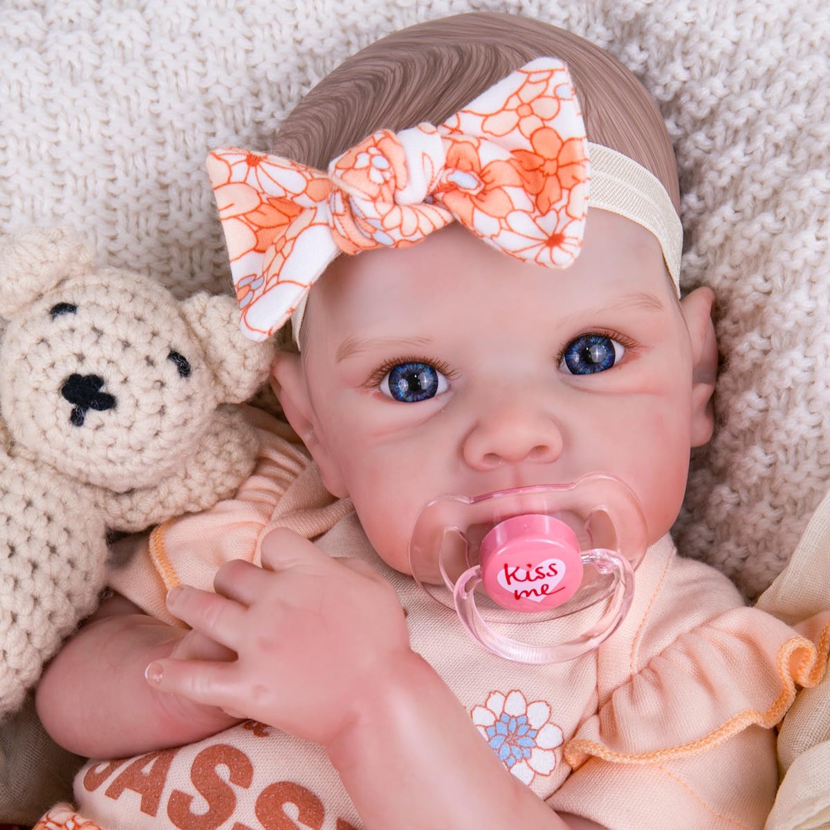 Aori Reborn Baby Doll Girl – 20-Inch Lifelike with Poseable Limbs & Feeding Kit | Gift for Kids 3+