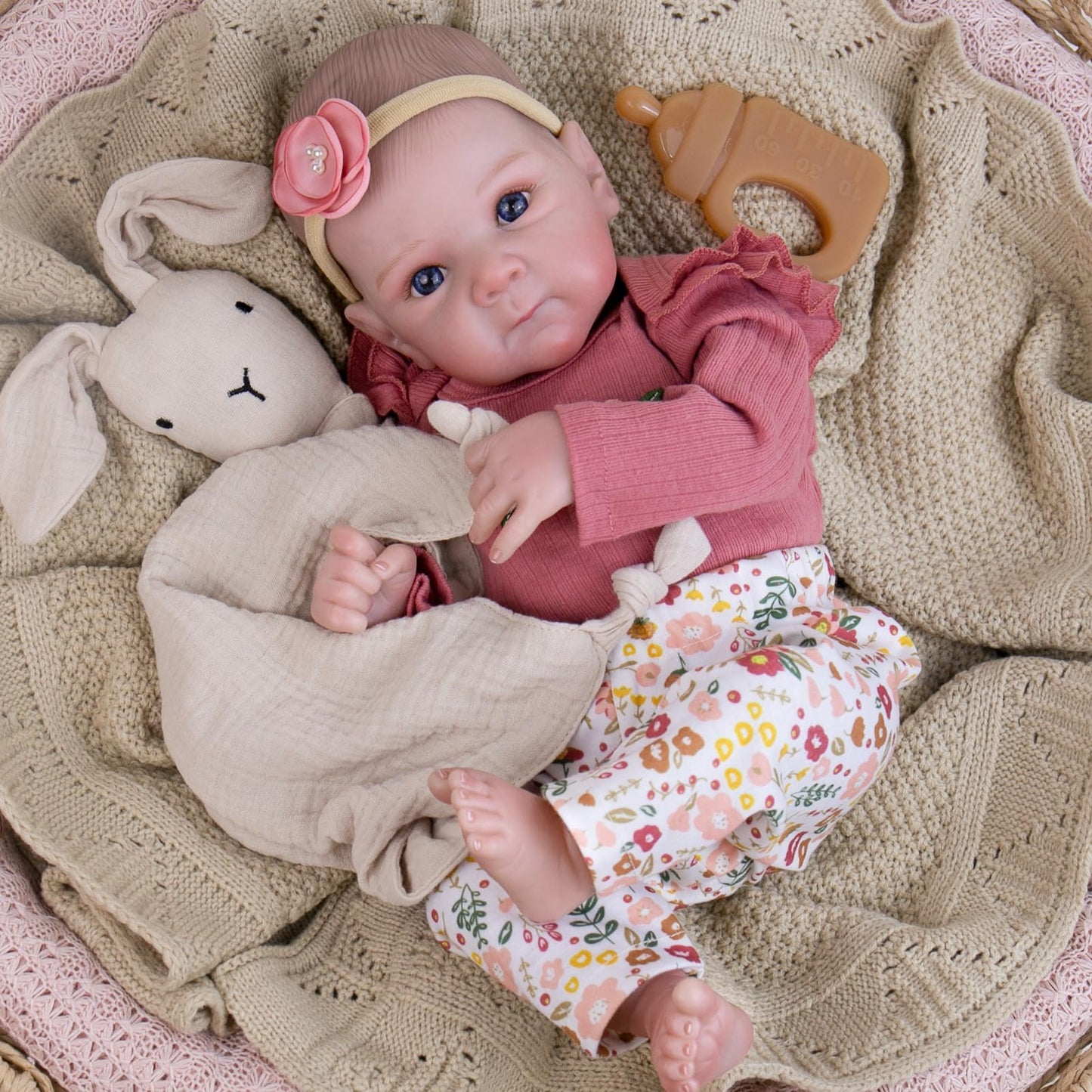 Aori Reborn Baby Dolls Girl – 20 Inch Realistic Lifelike Doll with Weighted Cloth Body and Outfits