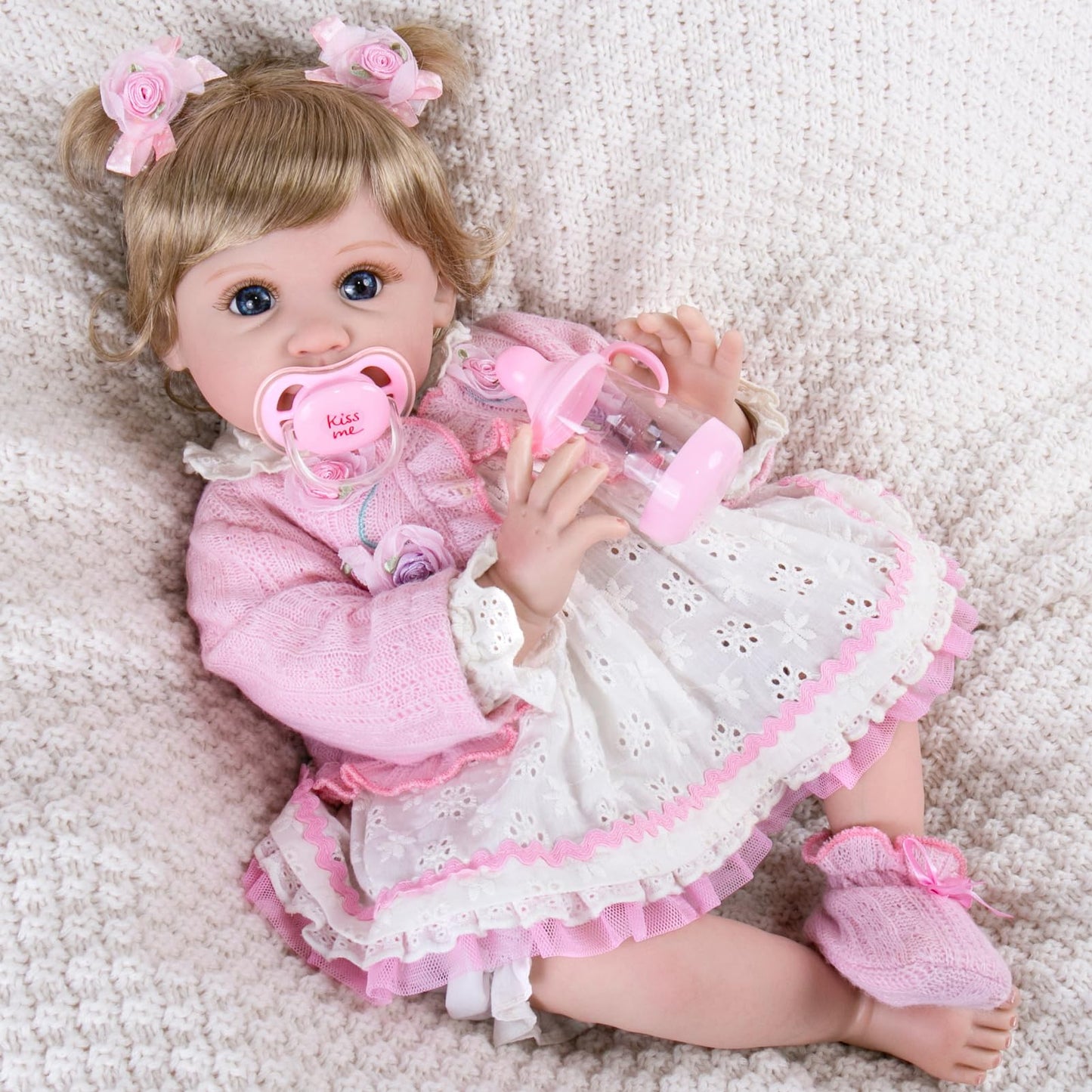Aori Reborn Baby Dolls 22 Inch – Realistic Lifelike Baby Girl for Gift & Play