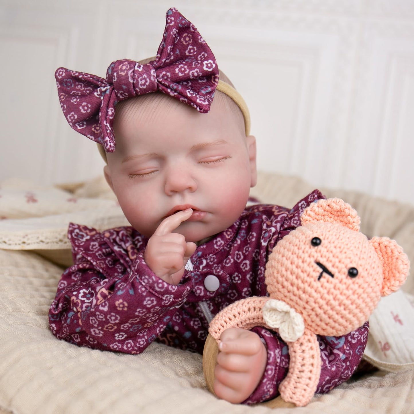 Aori 20 Inch Lifelike Reborn Baby Doll – Realistic Weighted Newborn Sleeping Girl with Outfit