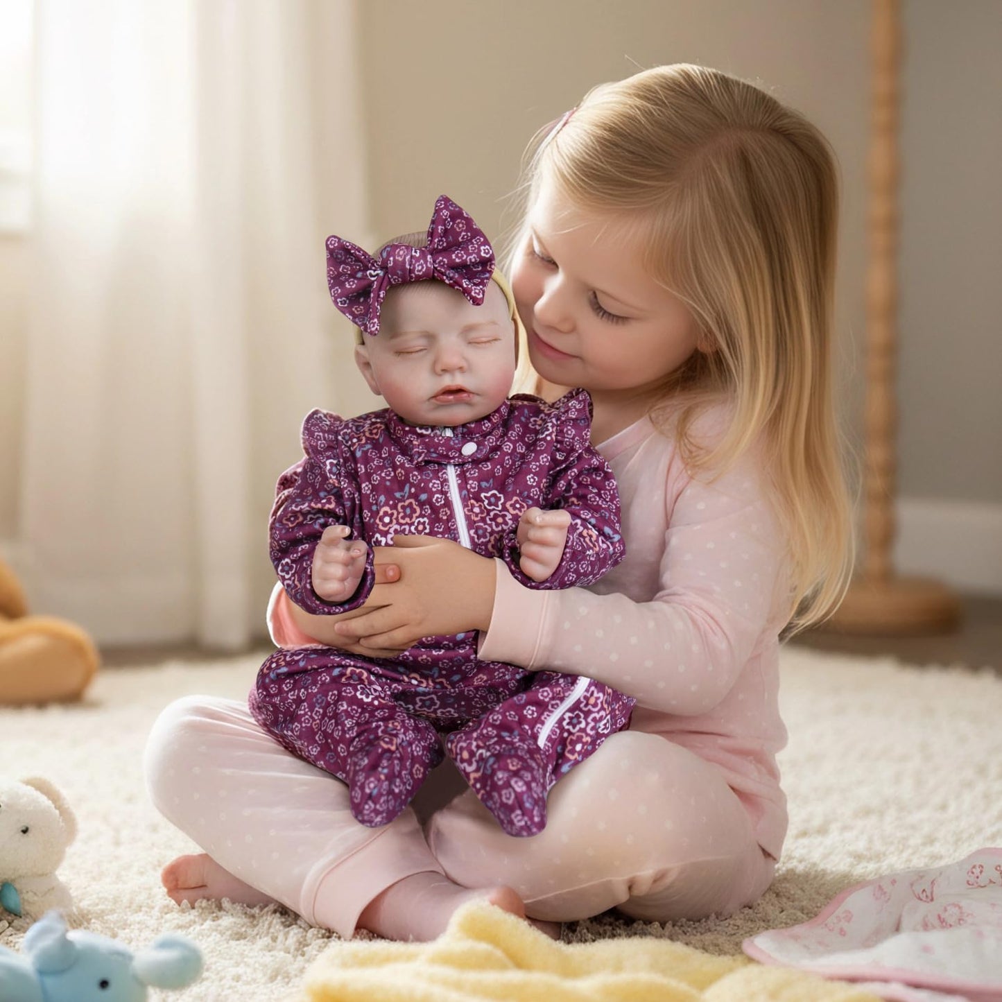 Aori 20 Inch Lifelike Reborn Baby Doll – Realistic Weighted Newborn Sleeping Girl with Outfit