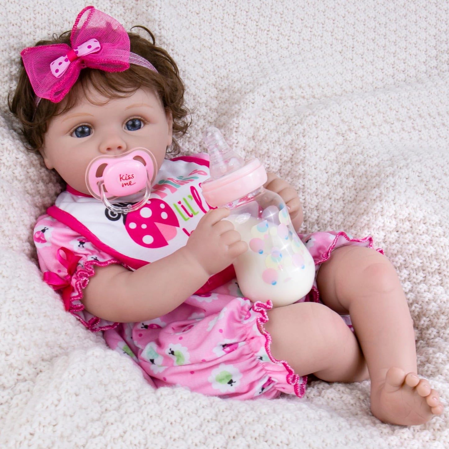 Aori 22-Inch Lifelike Reborn Baby Doll - Weighted Cloth Body, Newborn Girl
