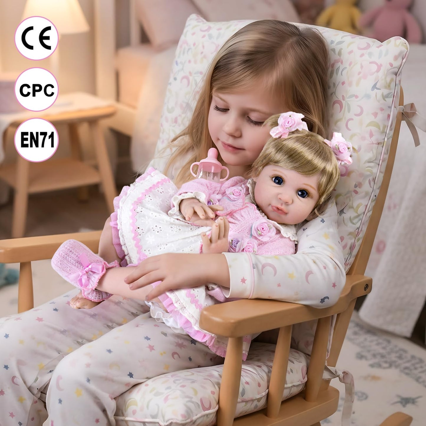 Aori Reborn Baby Dolls 22 Inch – Realistic Lifelike Baby Girl for Gift & Play