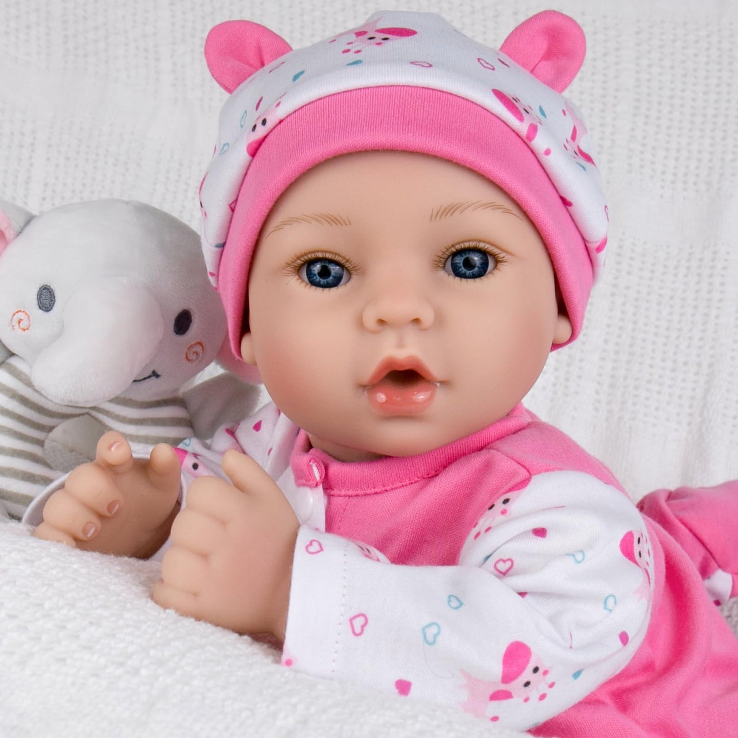 Aori Reborn Baby Doll Girl 18'' – Realistic Newborn with Pink Feeding Accessories | Weighted, Safe for Kids 3+