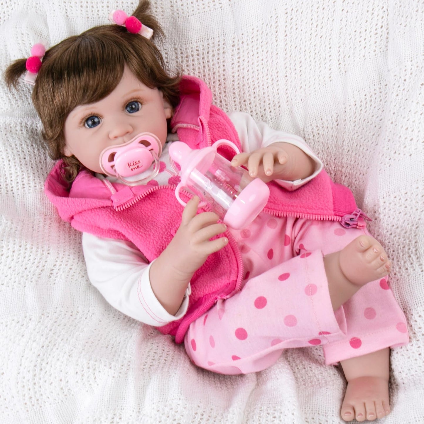 Aori Reborn Baby Doll 22-Inch - Realistic Lifelike Newborn with Accessories | Weighted Soft Vinyl Gift Set for Kids 3+