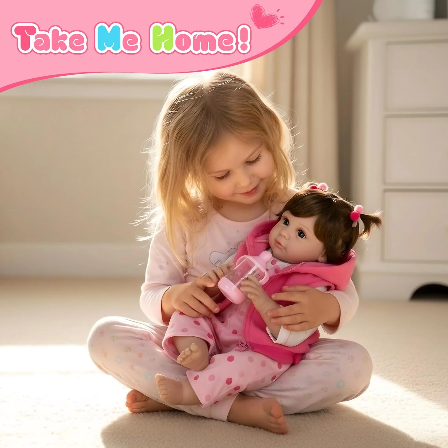 Aori Reborn Baby Doll 22-Inch - Realistic Lifelike Newborn with Accessories | Weighted Soft Vinyl Gift Set for Kids 3+