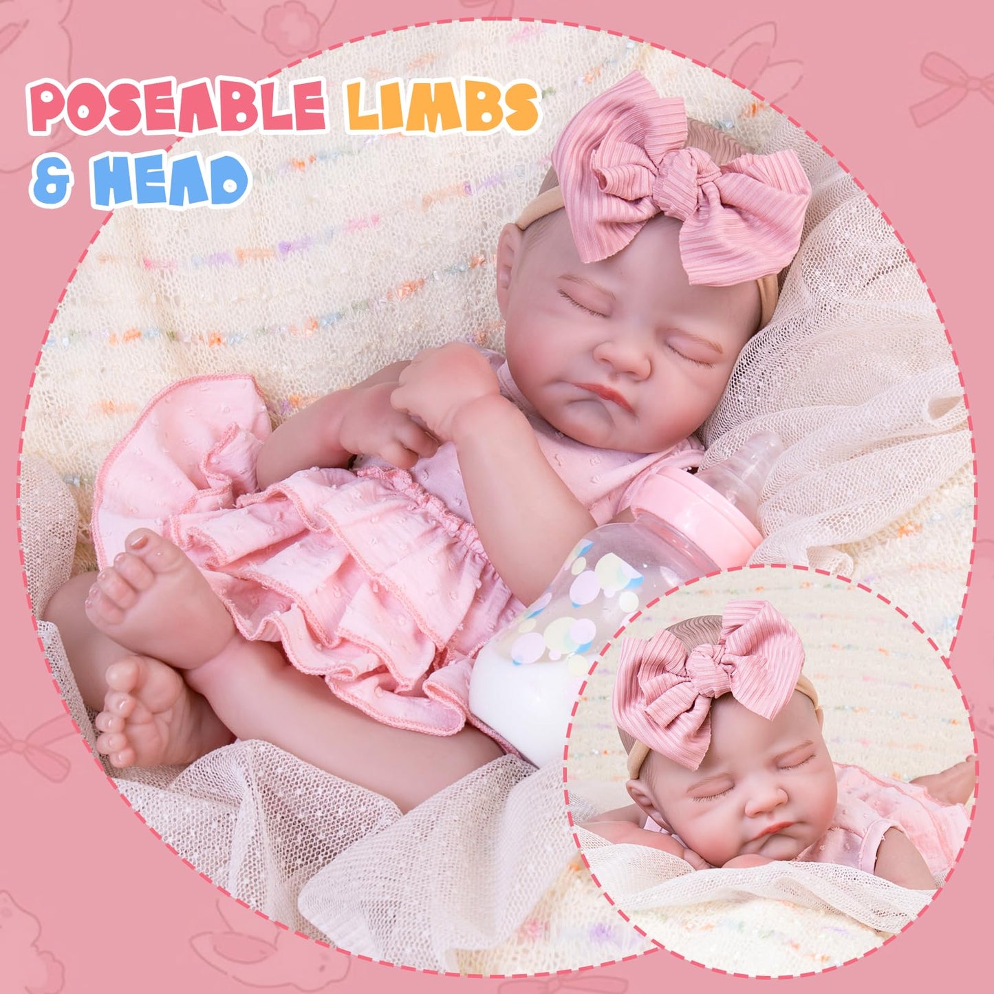 Aori Reborn Baby Doll Realistic – 20-Inch Lifelike Newborn Girl with Gift Set