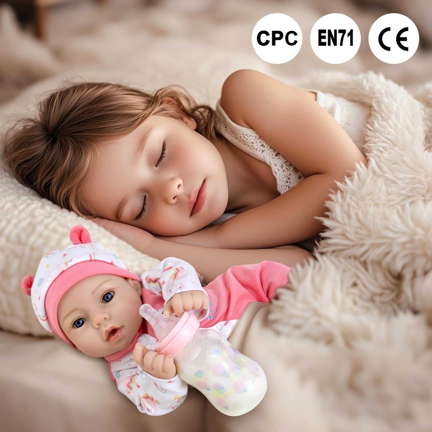 Aori Reborn Baby Dolls Lifelike 18-inch Realistic Newborn Girl – Handcrafted & Poseable