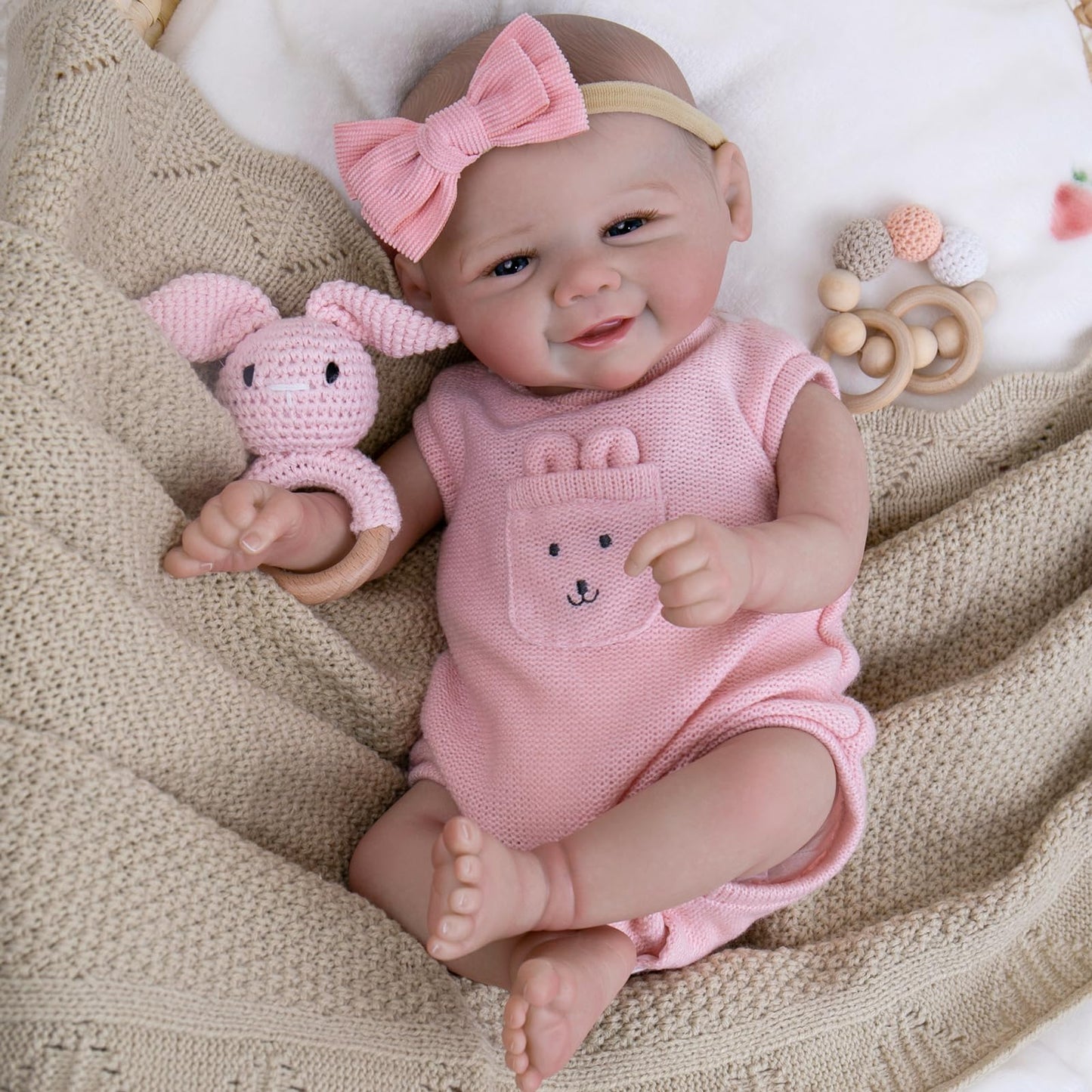 Aori Realistic Reborn Baby Dolls - Weighted 20in Baby Girl with Flexible Limbs