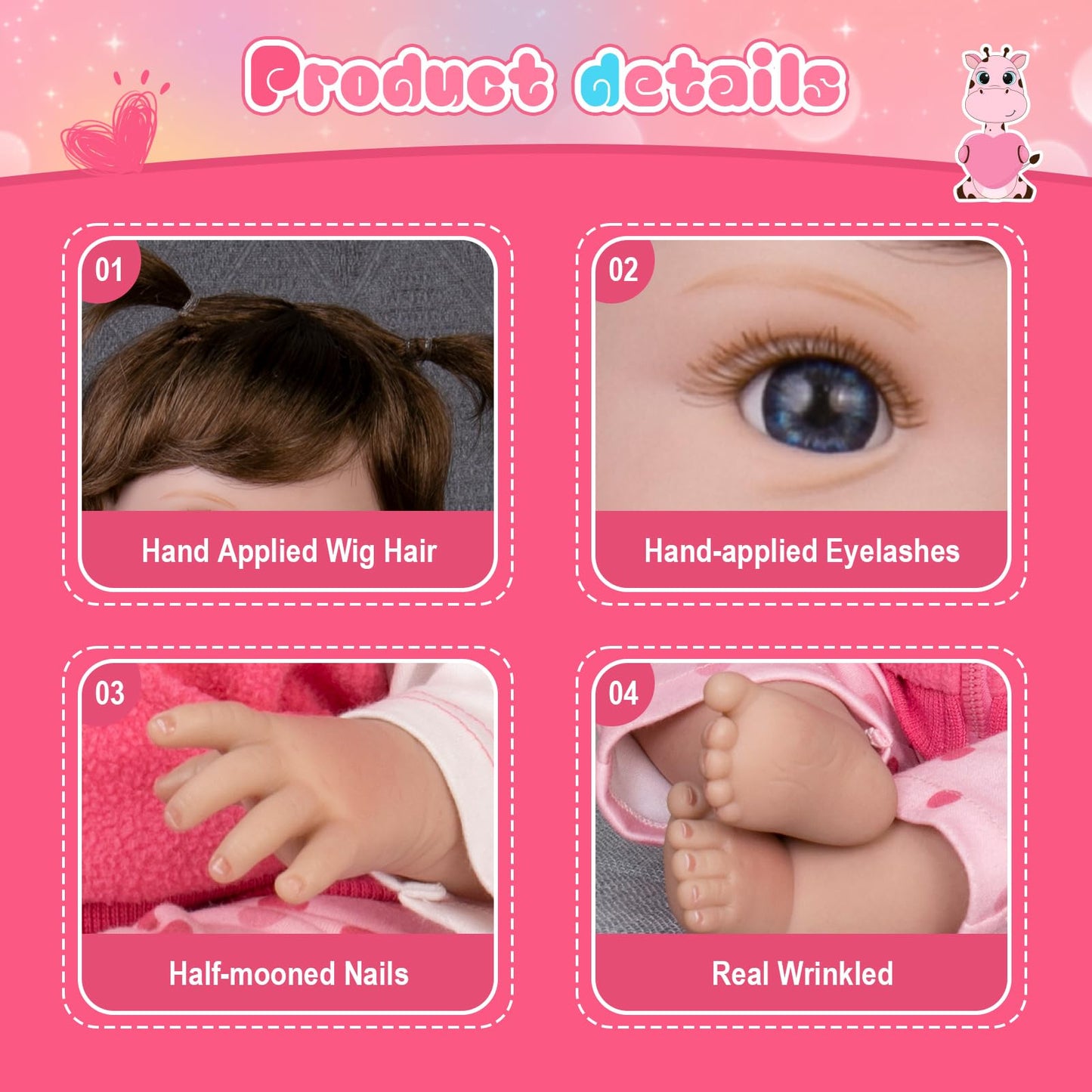 Aori Reborn Baby Doll 22-Inch - Realistic Lifelike Newborn with Accessories | Weighted Soft Vinyl Gift Set for Kids 3+