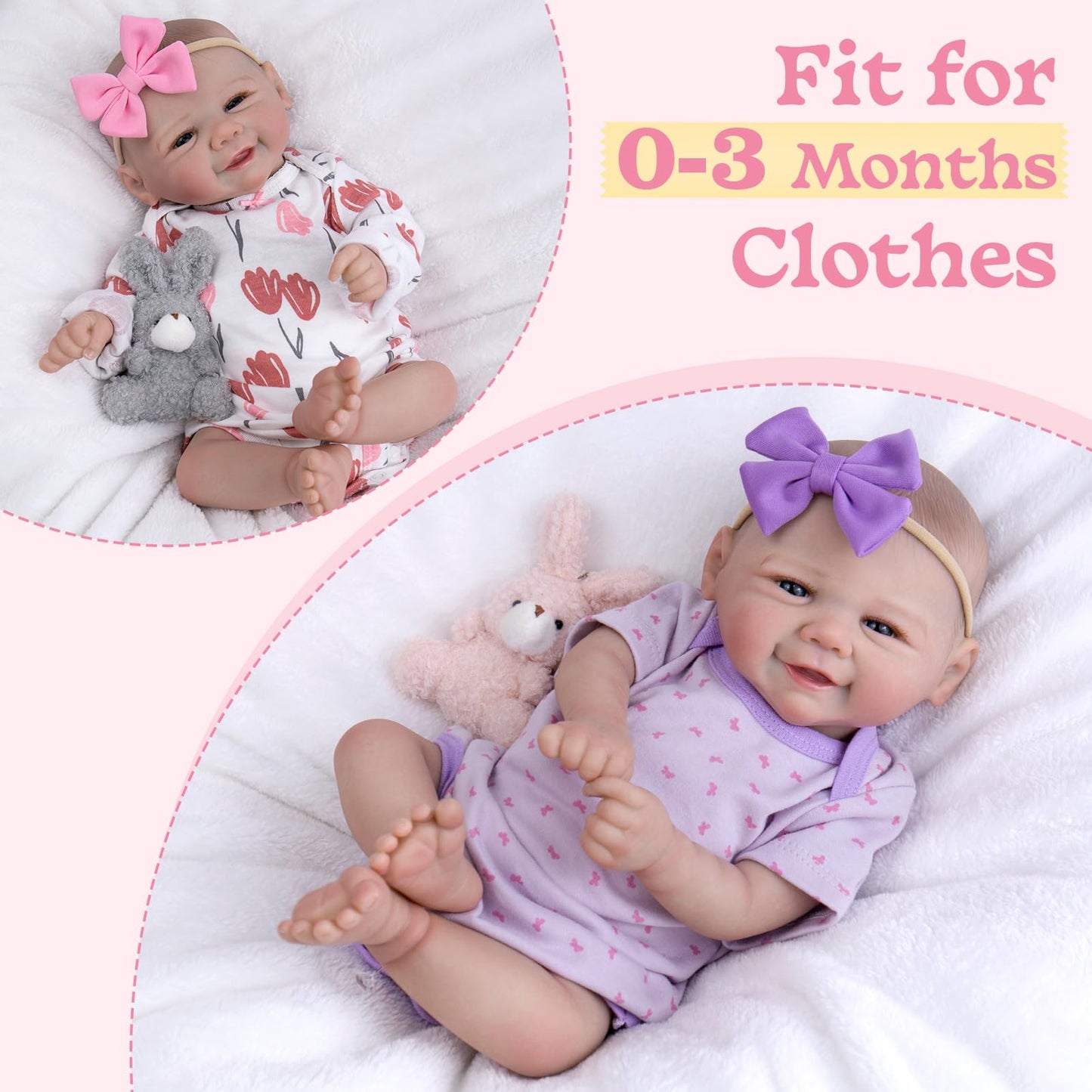 Aori Realistic Reborn Baby Dolls - Weighted 20in Baby Girl with Flexible Limbs