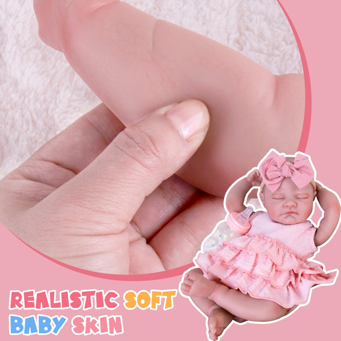 Aori Reborn Baby Doll Realistic – 20-Inch Lifelike Newborn Girl with Gift Set