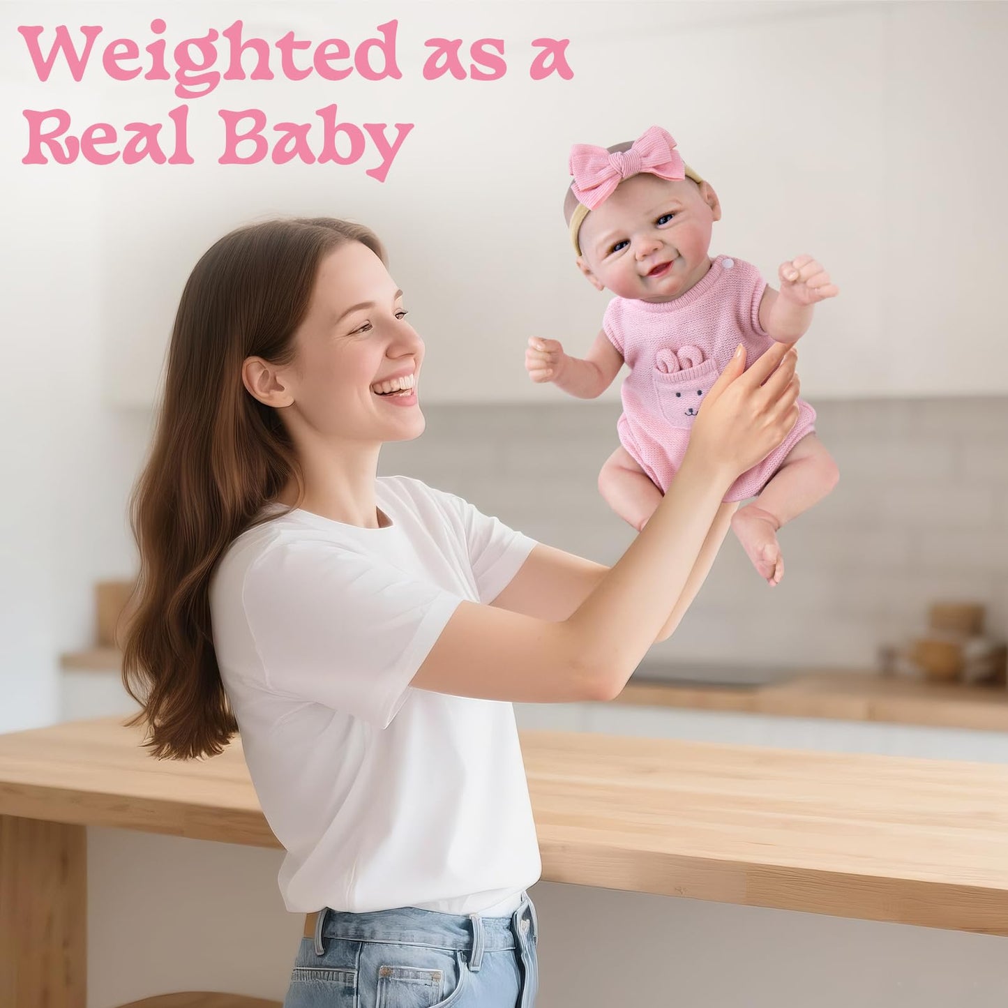 Aori Realistic Reborn Baby Dolls - Weighted 20in Baby Girl with Flexible Limbs