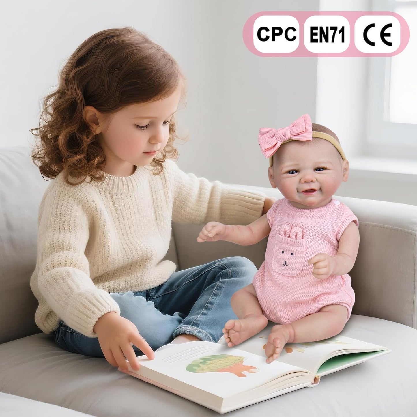 Aori Realistic Reborn Baby Dolls - Weighted 20in Baby Girl with Flexible Limbs