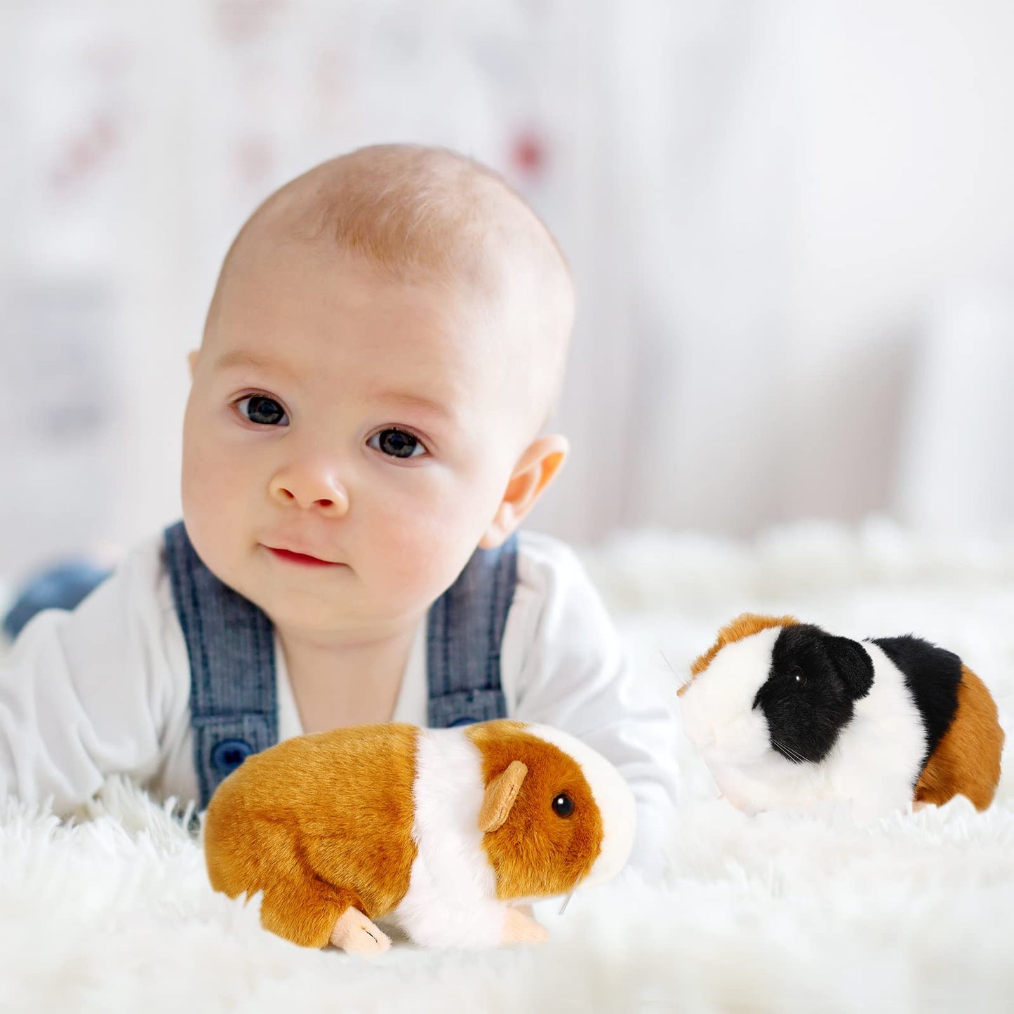 Aoriher 2 Pcs Cute Guinea Pig Plush Toys — 8 Inch Soft Stuffed Animals Gift Set