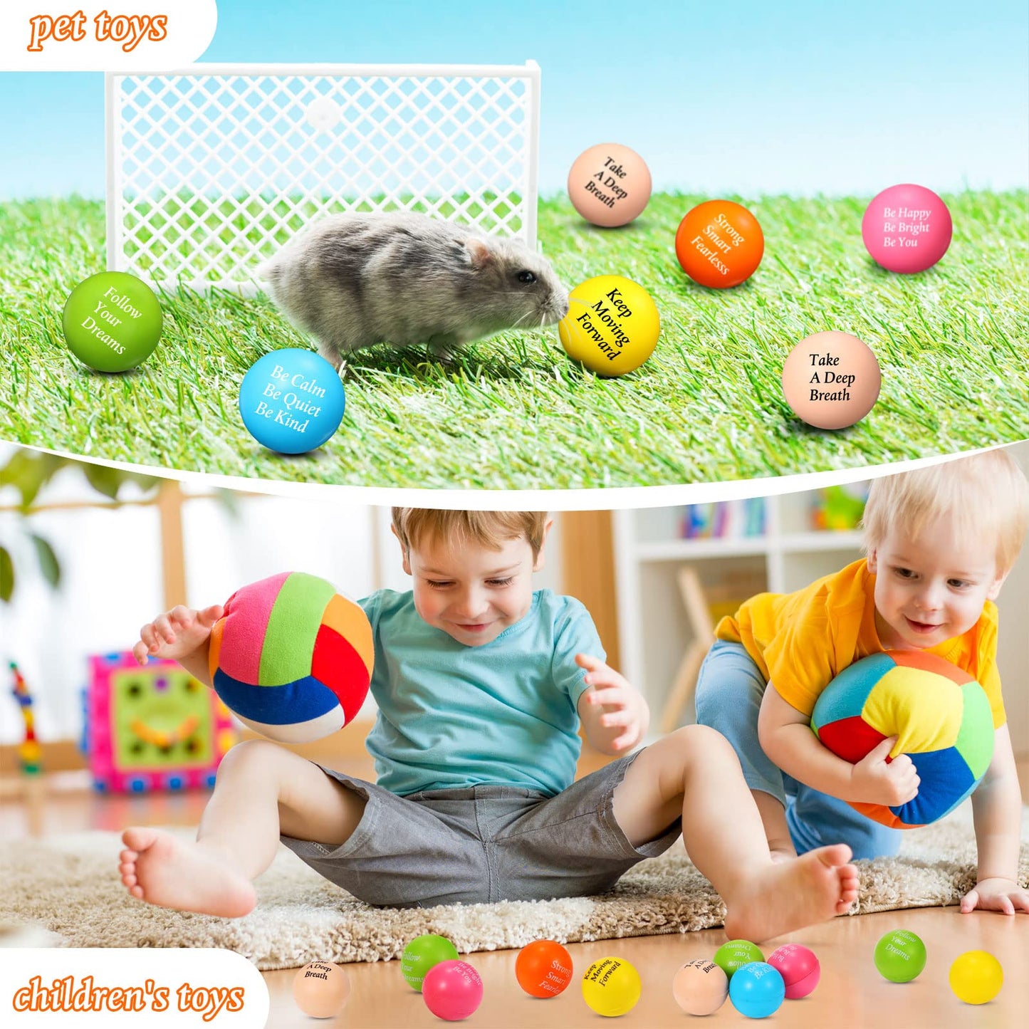 Aoriher 36 Pcs Motivational Stress Balls – Colorful Foam Toys for Office & Home