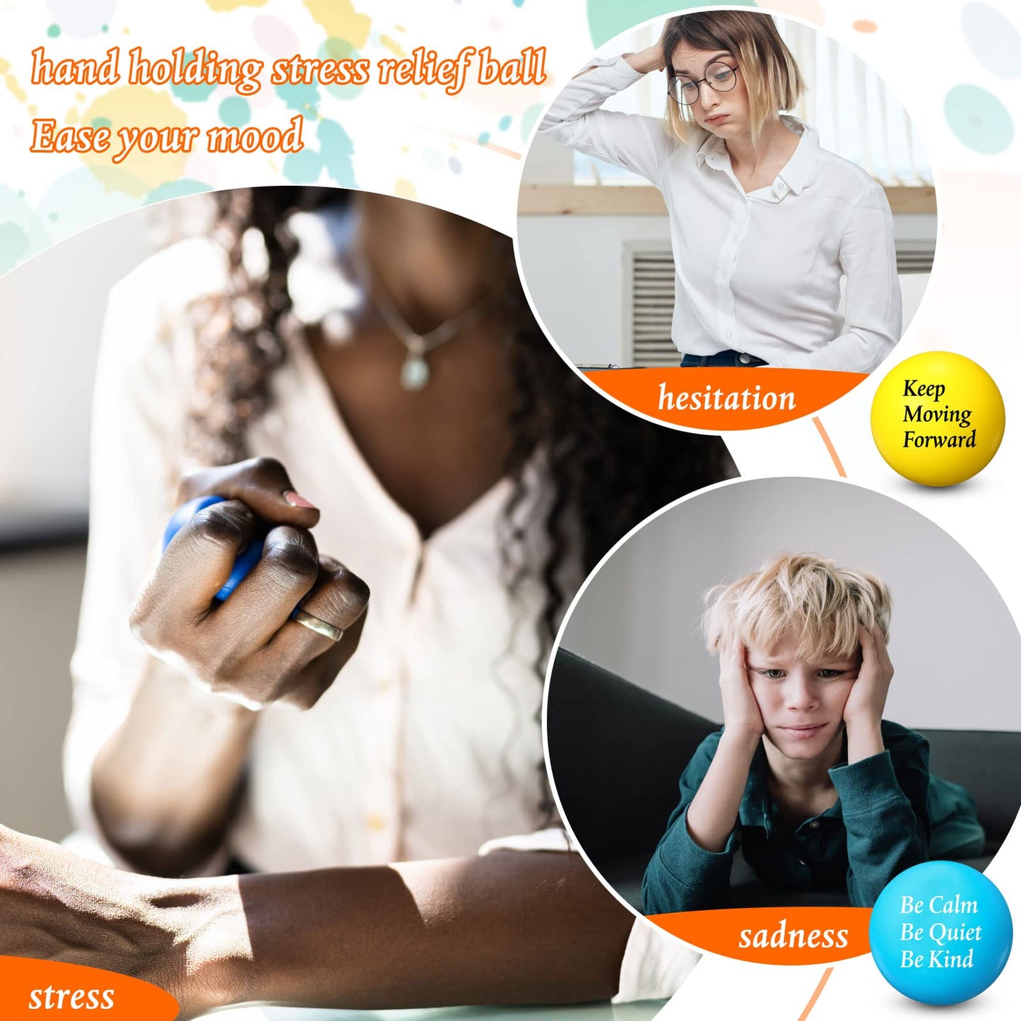 Aoriher 36 Pcs Motivational Stress Balls – Colorful Foam Toys for Office & Home