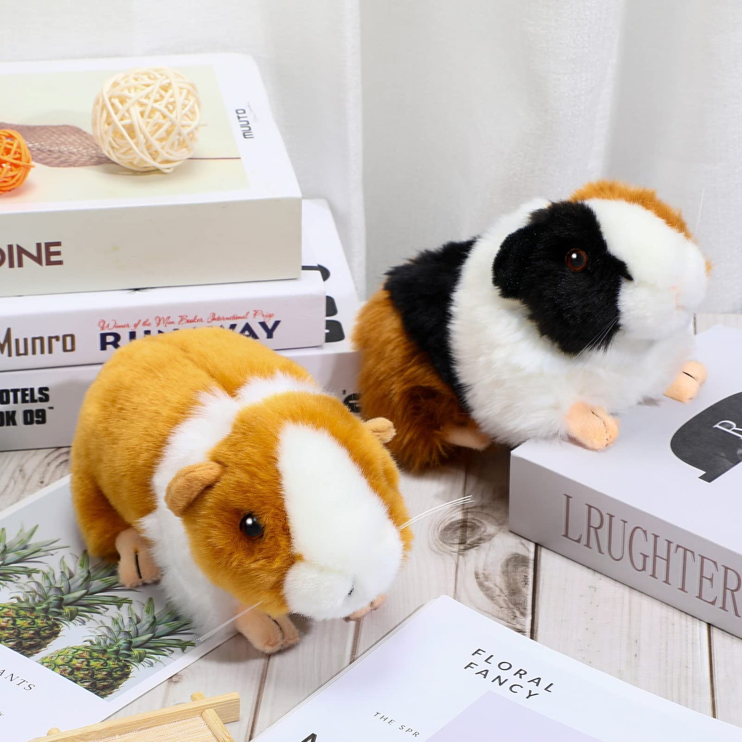 Aoriher 2 Pcs Cute Guinea Pig Plush Toys — 8 Inch Soft Stuffed Animals Gift Set