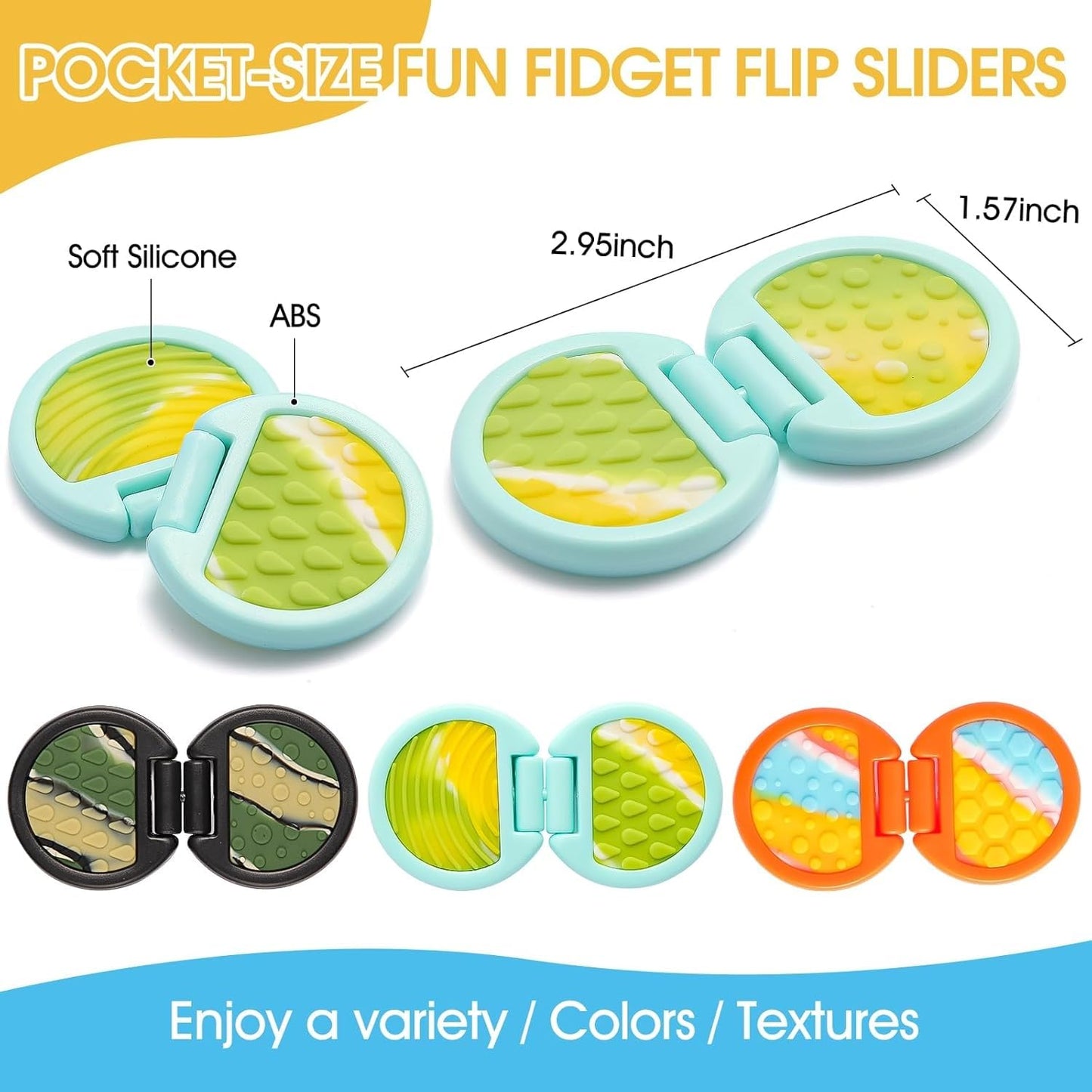 AOSTEONG Fidget Toys – 3-Piece Camouflage Flip Slider Set for Focus & Sensory Play