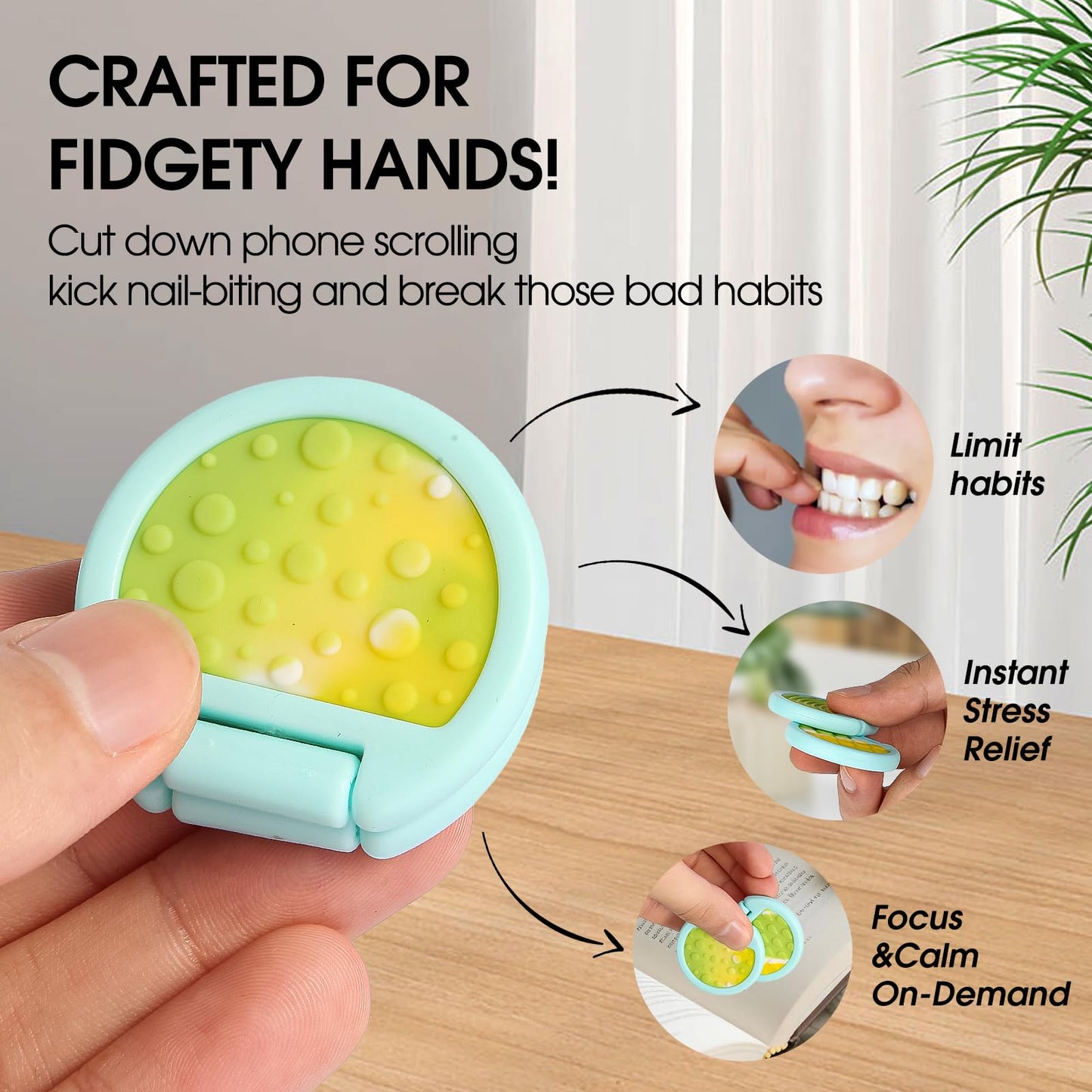 AOSTEONG Fidget Toys – 3-Piece Camouflage Flip Slider Set for Focus & Sensory Play