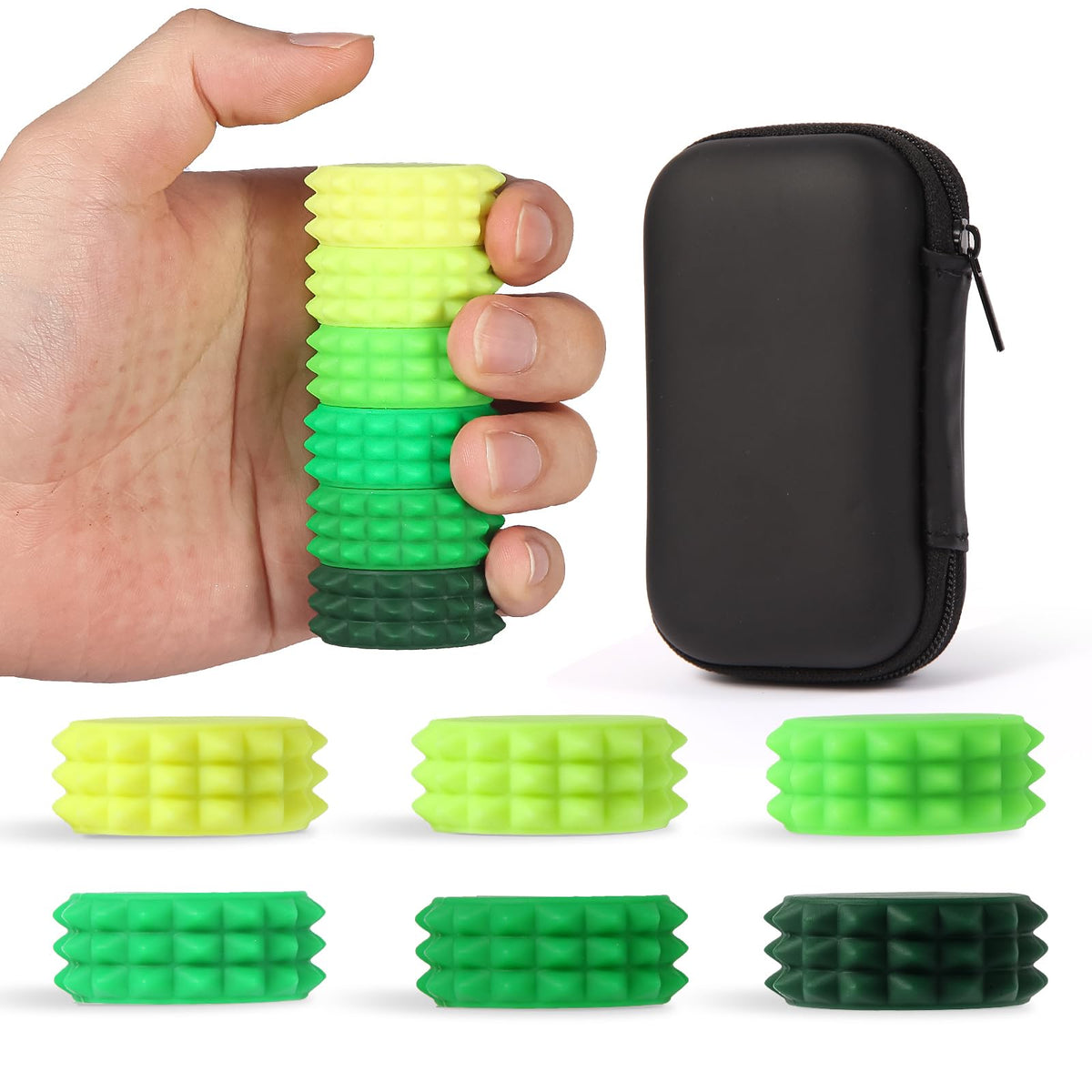 AOSTEONG Silicone Magnet Stress Balls – 6 Pack Fidget Toys for Focus