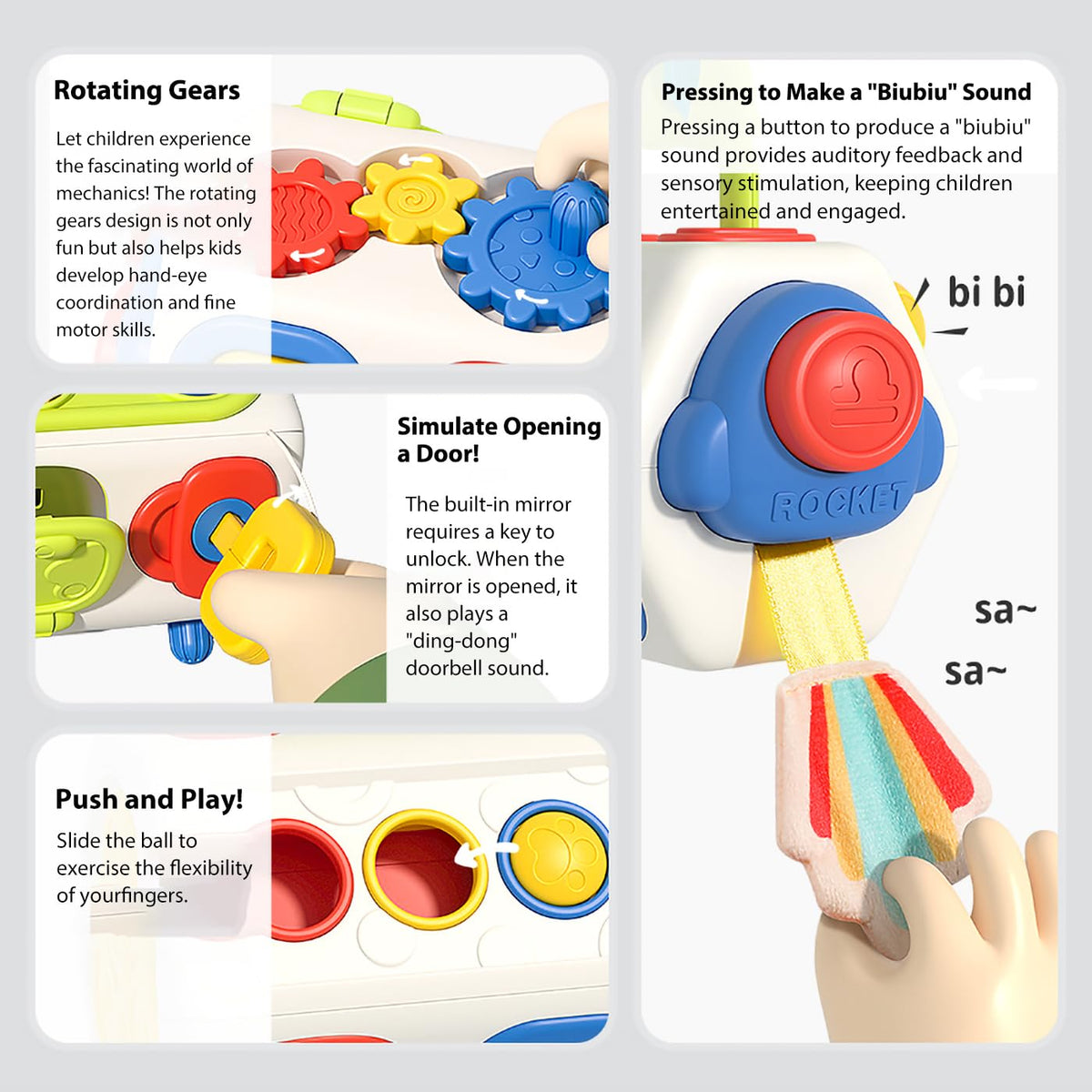AotBlcer Busy Cube for Toddlers | Montessori Toys for 1 Year Olds & 6-18 Months