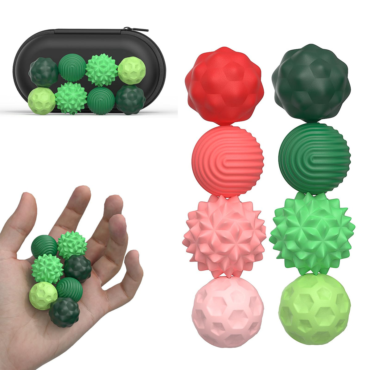 AotBlcer Magnetic Sensory Balls – 8-Piece Fidget Toys for Focus, Stress Relief, and Desk Fun