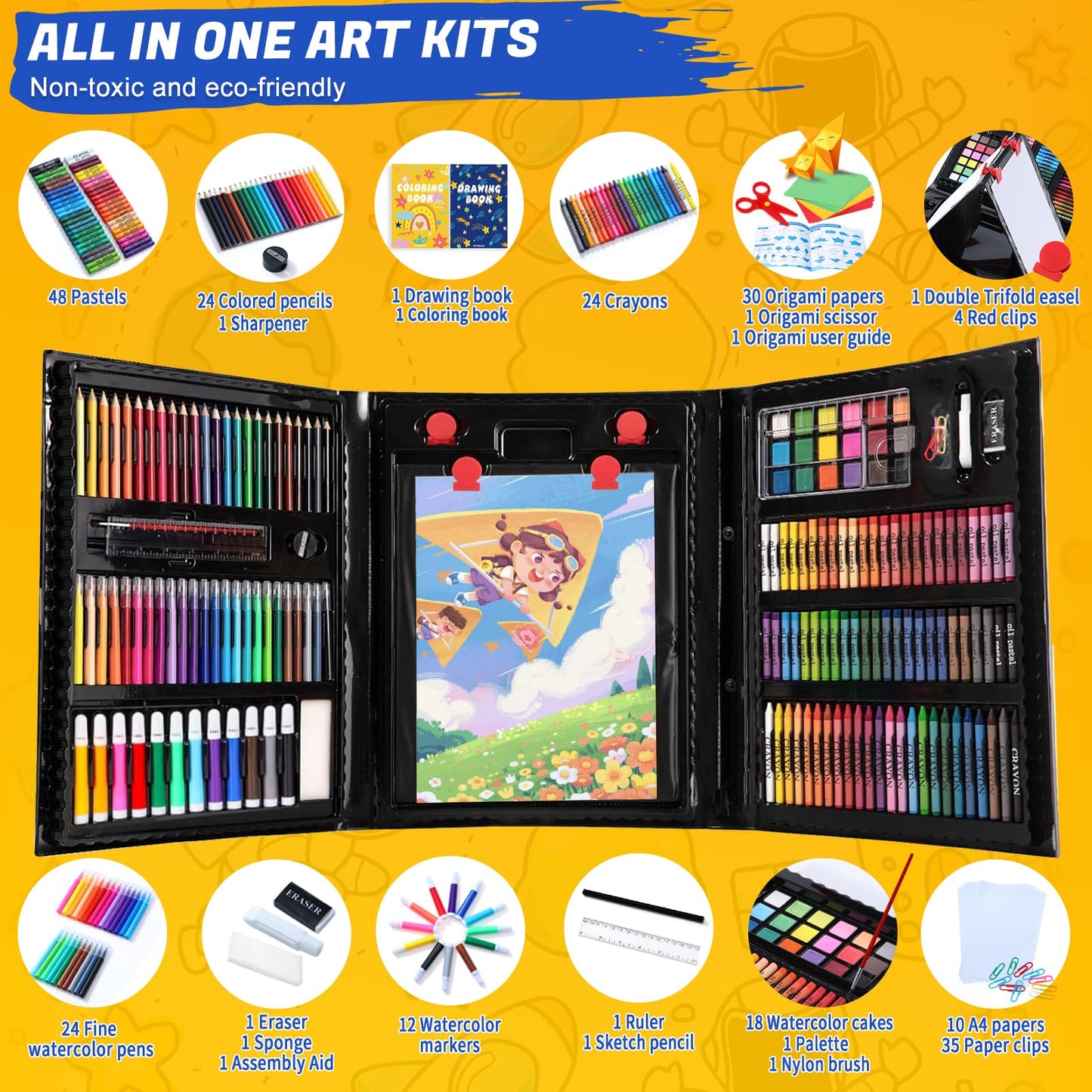 AOTEMOON All-in-One Art Kit – Complete Starter Set for Kids & Teens