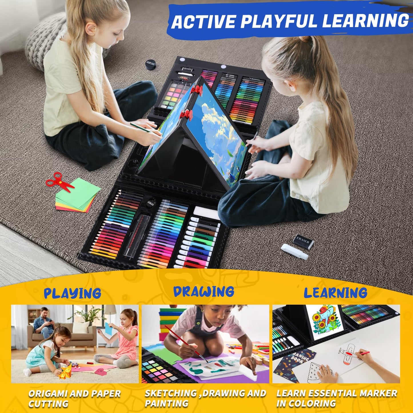 AOTEMOON All-in-One Art Kit – Complete Starter Set for Kids & Teens