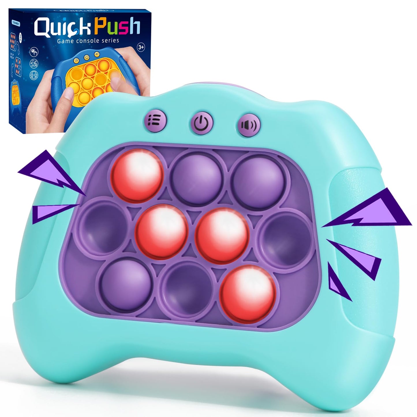 AOTIBO Fast Push Machine – Light Up Fidget Toy for Kids & Adults | 4 Modes, Portable