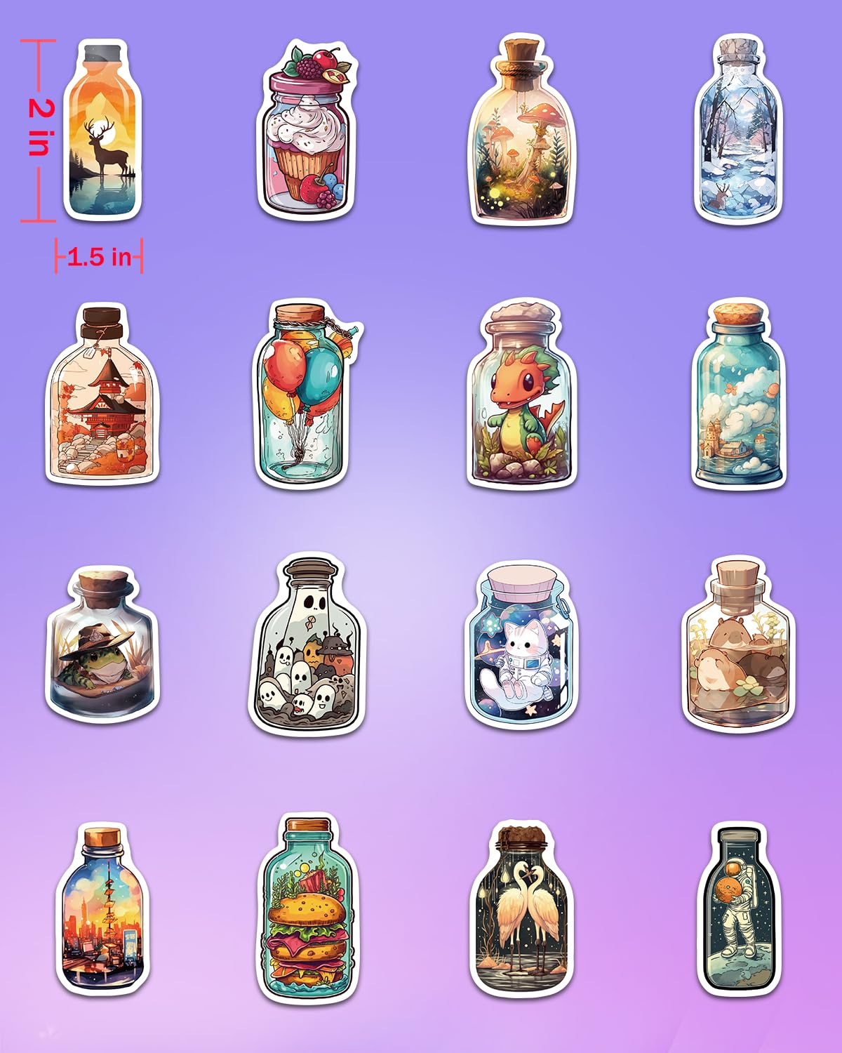 AOWDIAO 100 Pcs Aesthetic Stickers Pack for Water Bottles, Laptop & Phone – Matte Colorful Vinyl Set