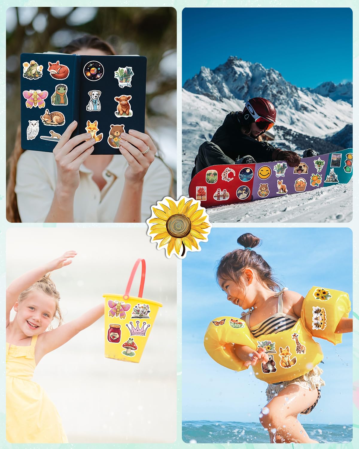 AOWDIAO 150 Pcs Aesthetic Stickers Pack | Waterproof, Durable Designs for Teens, Kids & Adults