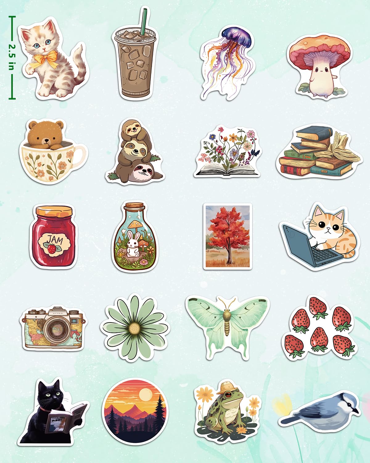 AOWDIAO 150 Pcs Aesthetic Stickers Pack | Waterproof, Durable Designs for Teens, Kids & Adults