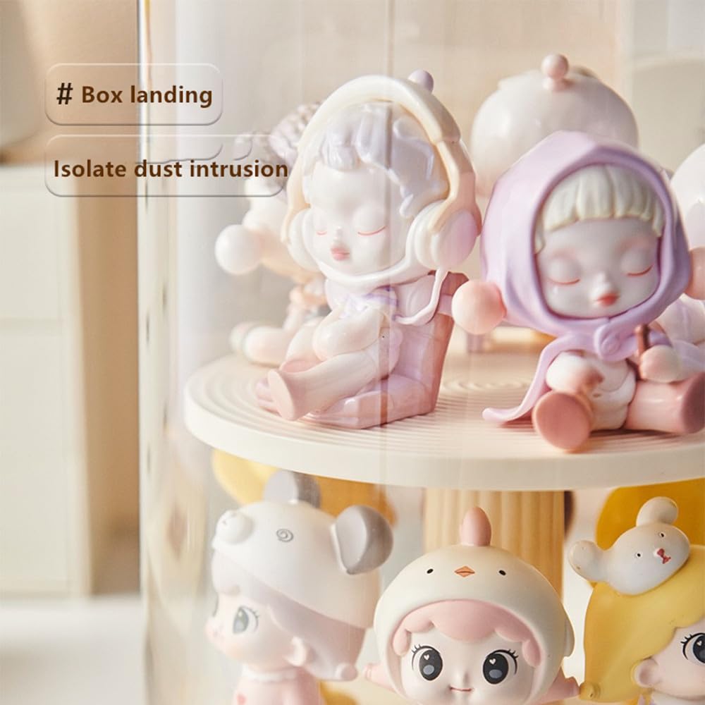 AOWIS Transparent Display Box – 360° View, Stackable Dust-Proof Display for Collectibles