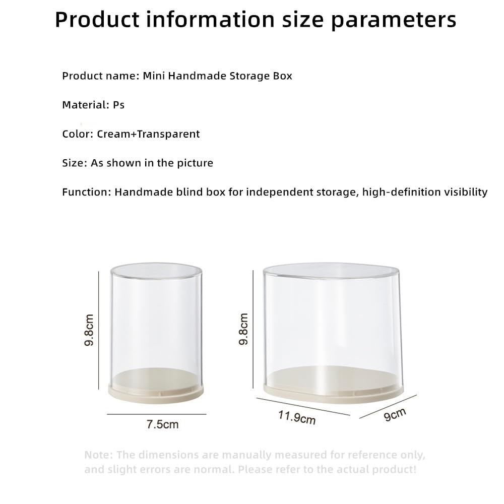 AOWIS Transparent Doll Display Box – 360° View, Stackable Dust-Proof Display Stand for Collectibles