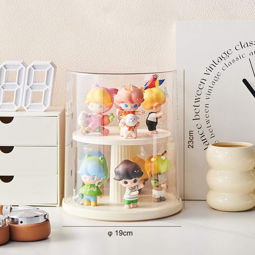 AOWIS Transparent Display Box – 360° View, Stackable Dust-Proof Display for Collectibles