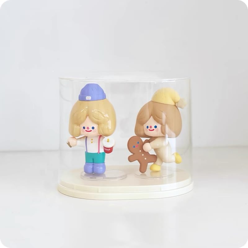 AOWIS Transparent Doll Display Box – 360° View, Stackable Dust-Proof Display Stand for Collectibles