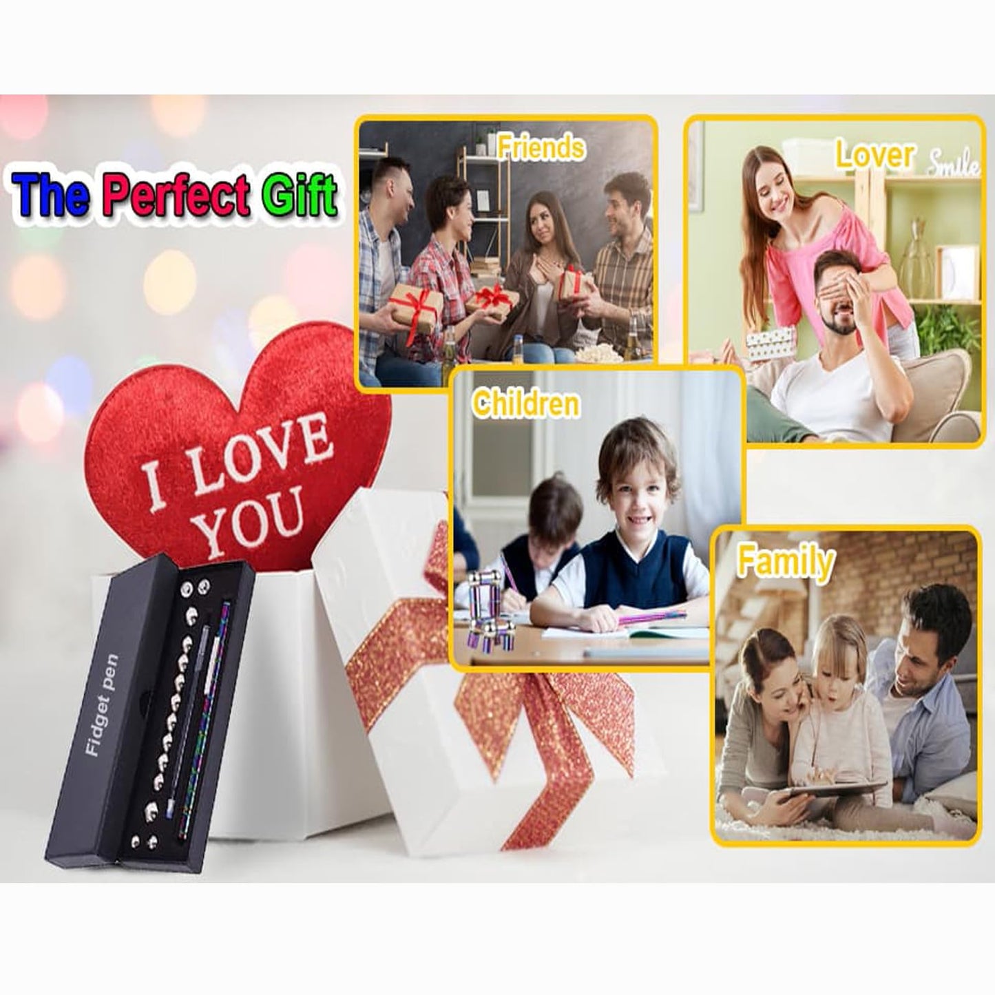AOYALABOR Magnetic Fidget Pen – Valentines Day Gift for Kids & Teens