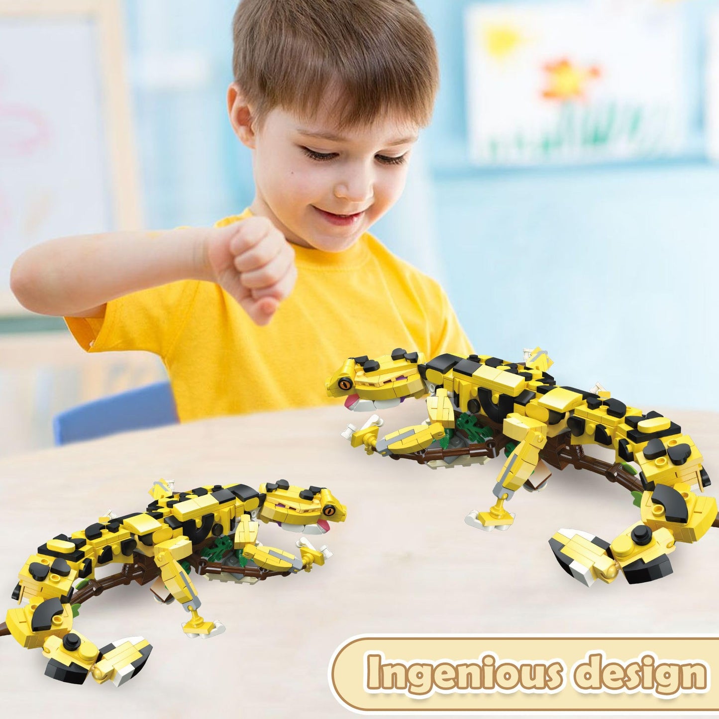 Apcute 370 PCS Leopard Gecko Building Set — Reptile Model, Home Decor & Gift for Teens 6+
